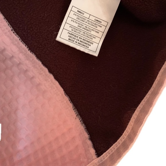 Nike Womens Thermafit Jacket Long Sleeve Half Quarter Zip Pink Maroon Textured - Picture 8 of 12